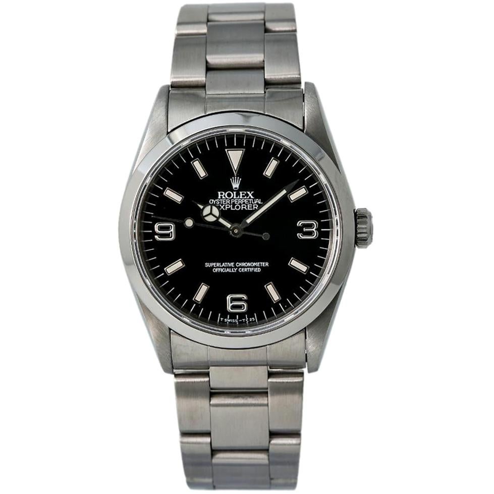 Rolex Explorer 14270, Black Dial, Certified and Warranty For Sale