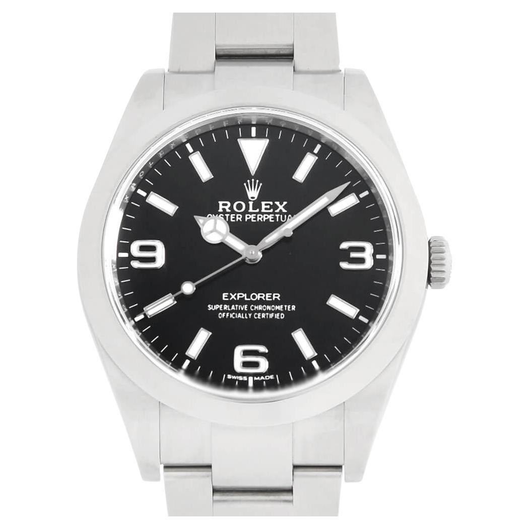 Rolex Explorer 214270, White 369, Black Dial, Random No, Pre-Owned Men's Watch