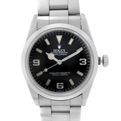 Rolex Montre Explorer en acier inoxydable avec cadran noir, automatique, pour hommes 14270