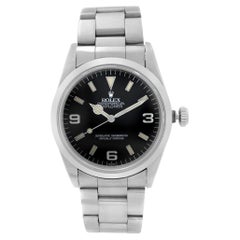 Used Rolex Explorer Stainless Steel Black Dial Automatic Men Watch 14270