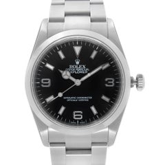 Montre pour hommes Rolex Explorer en acier inoxydable:: cadran noir:: automatique 114270