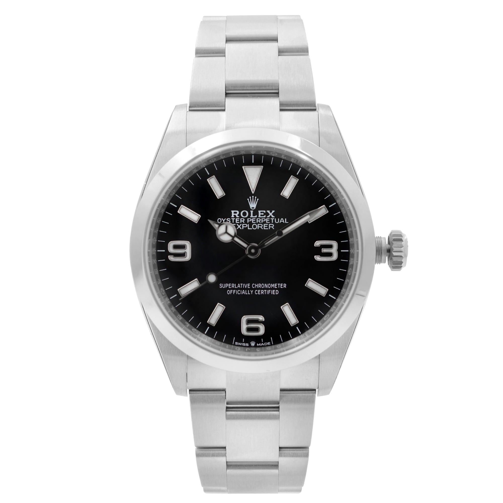 Rolex Explorer Stainless Steel Black Dial Automatic Mens Watch 124270