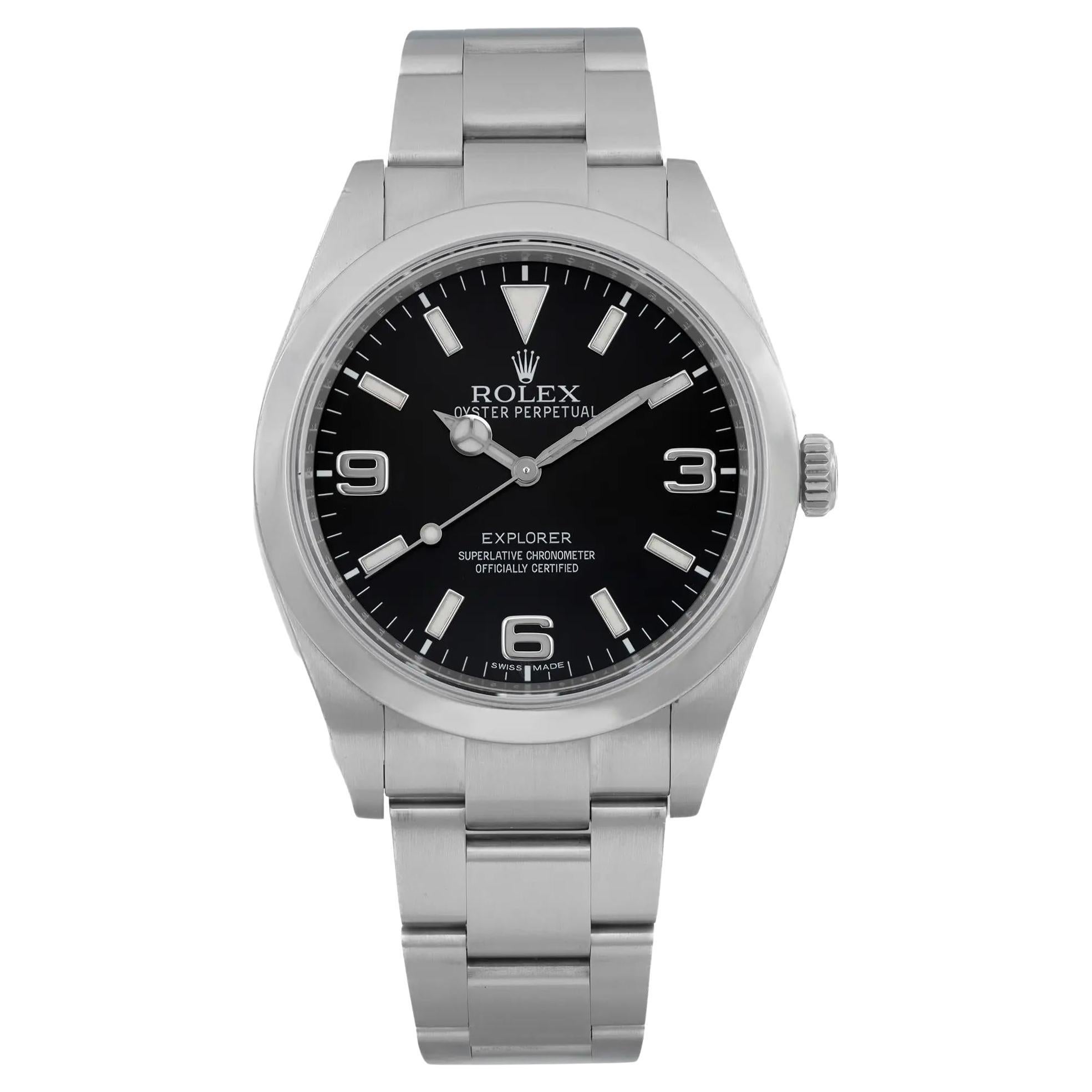 Rolex Explorer 39 Acciaio Quadrante Nero Orologio Automatico Uomo 214270