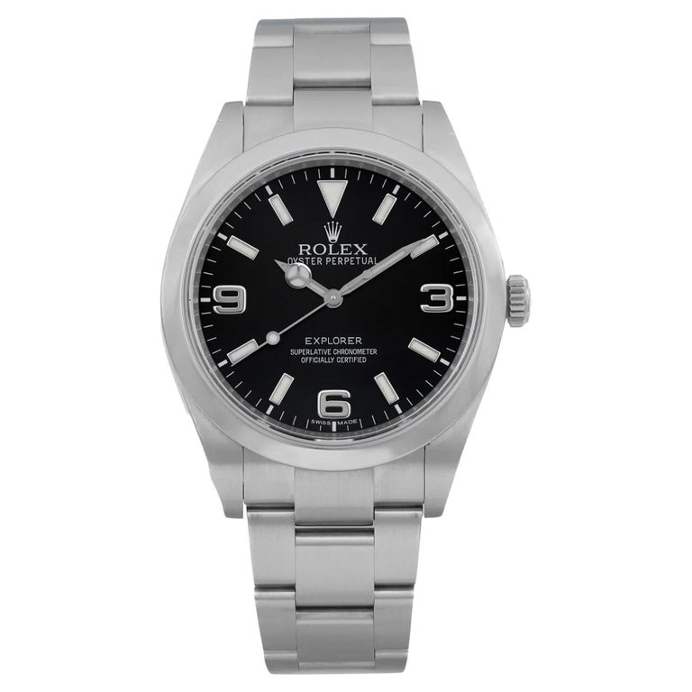 Rolex Explorer 39 Steel Black Dial Automatic Mens Automatic Watch 214270
