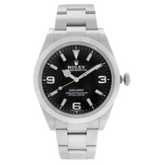 Used Rolex Explorer Stainless Steel Black Dial Automatic Mens Watch 214270