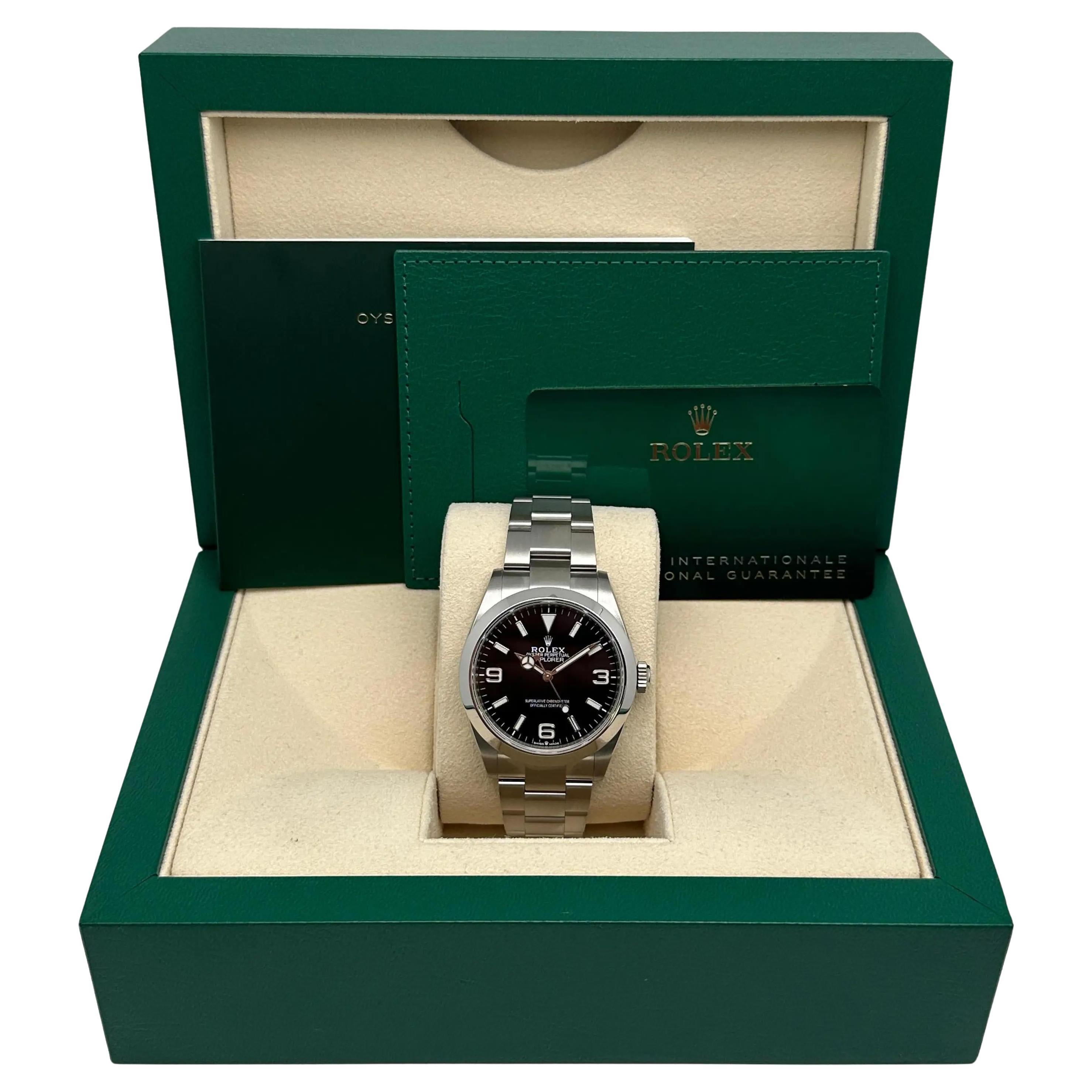 Rolex Explorer 40mm 224270 Acero Esfera Negra Reloj Automático Hombre en venta