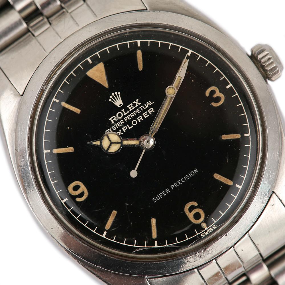 Contemporain Montre Rolex Explorer 5504 Super Precision Automatic pour hommes:: circa 1958