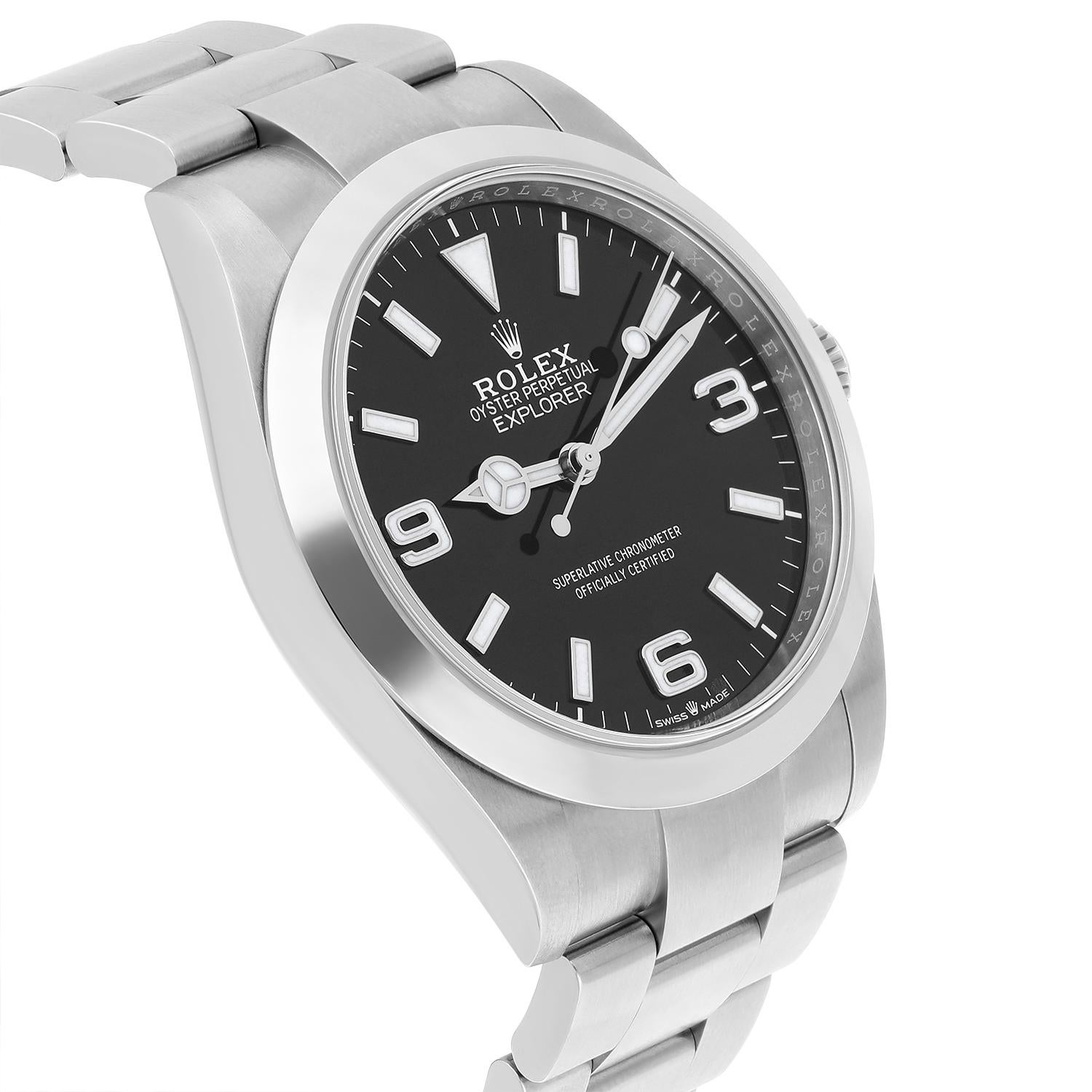 Montre Homme Rolex Explorer Automatic Chronometer Black Dial 224270 Unworn Neuf - En vente à New York, NY