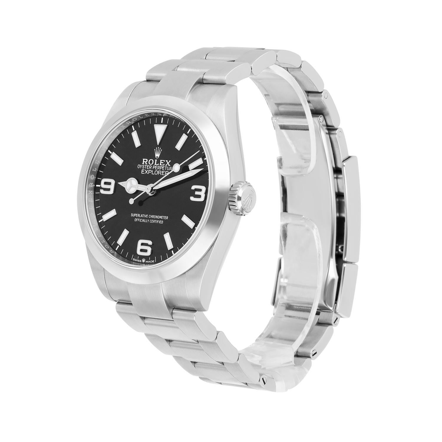 Rolex Explorer Automatic Chronometer Black Dial Men's Watch 224270 Unworn For Sale 1