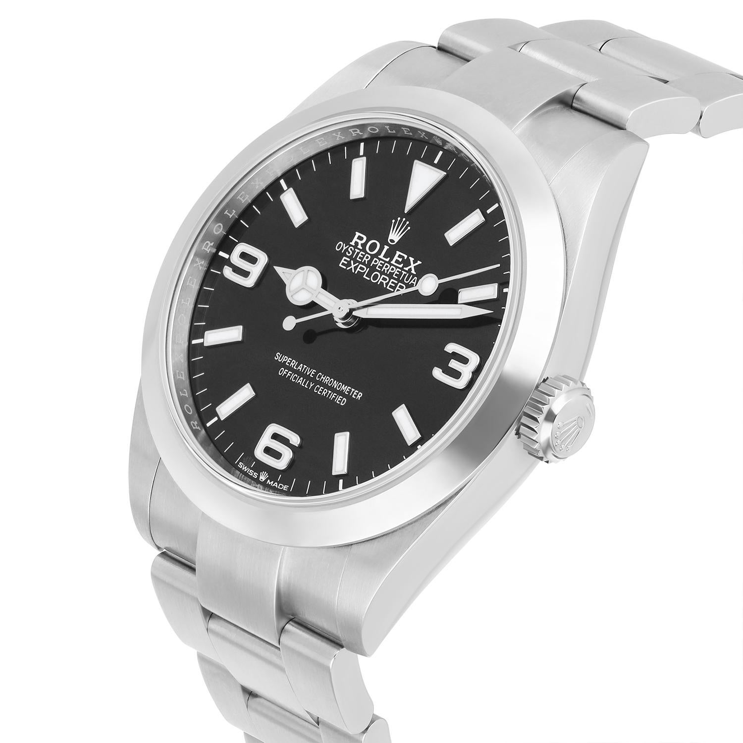 Rolex Explorer Automatic Chronometer Black Dial Men's Watch 224270 Unworn 2