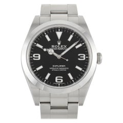 Used Rolex Explorer Black Dial Watch 214270