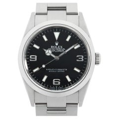 Rolex Explorer I 114270 Men's Watch - Black Dial, D-Series, Used - Authentic