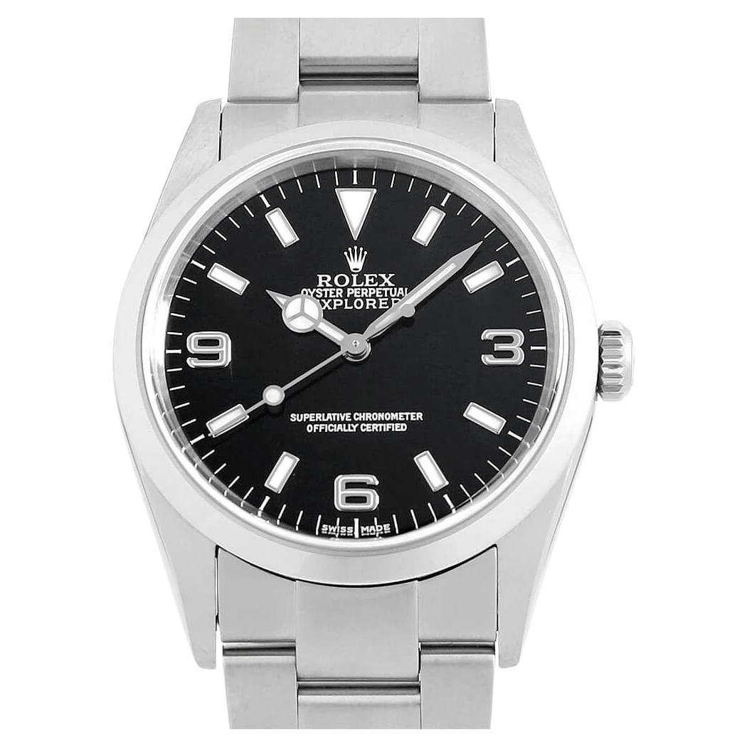 Rolex Explorer I 114270 Men's Watch - Black Dial, Y Serial, Pre-Owned, Authentic