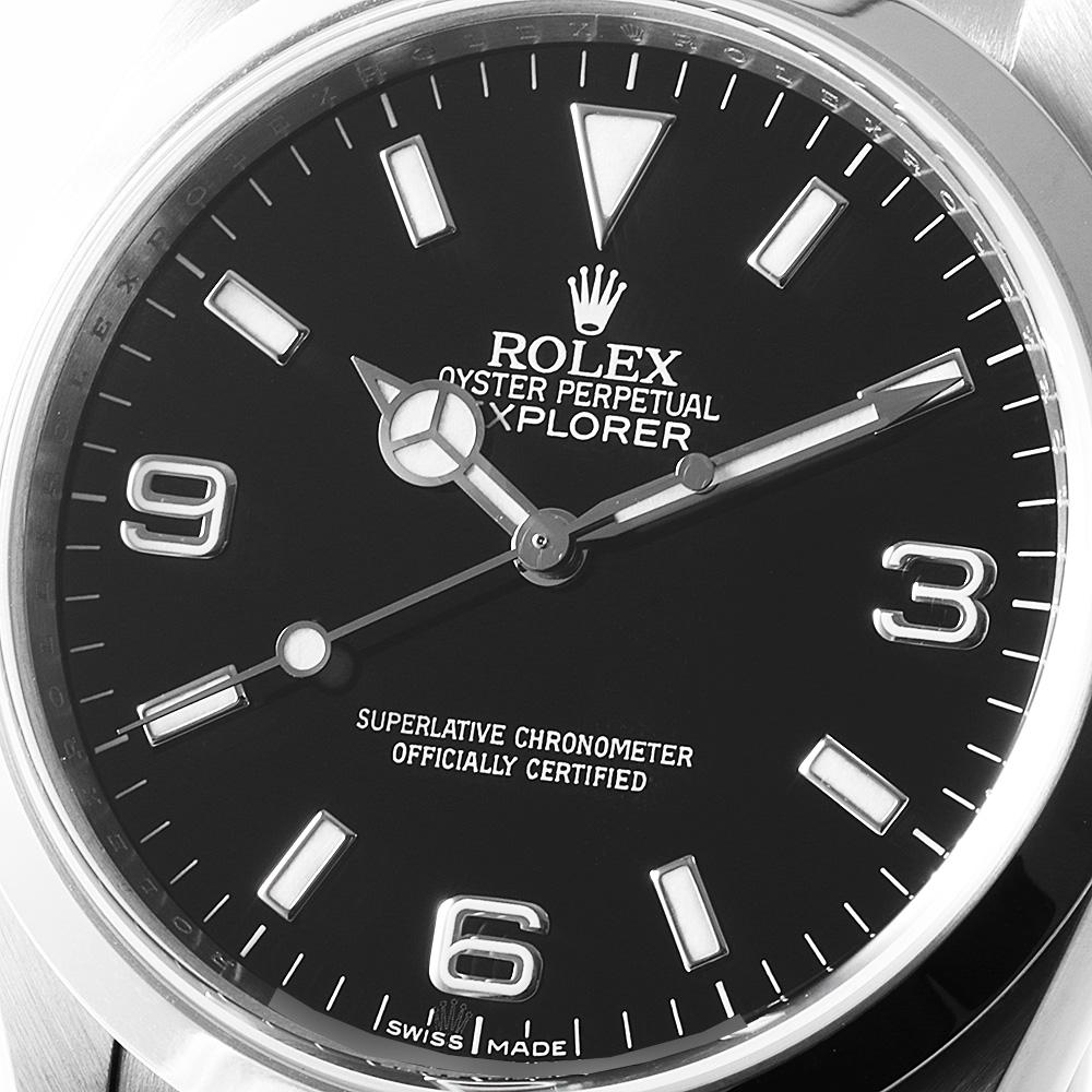 Rolex Explorer I 114270 V Series Men's Black Dial Used Watch - Authentic 2
