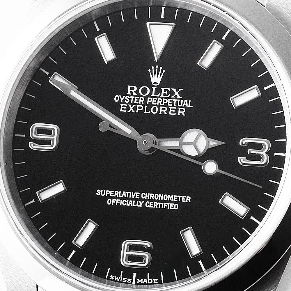 Rolex Explorer I 14270 Men's - Black Dial, P-Series, Pre-Owned, Authentic For Sale 3