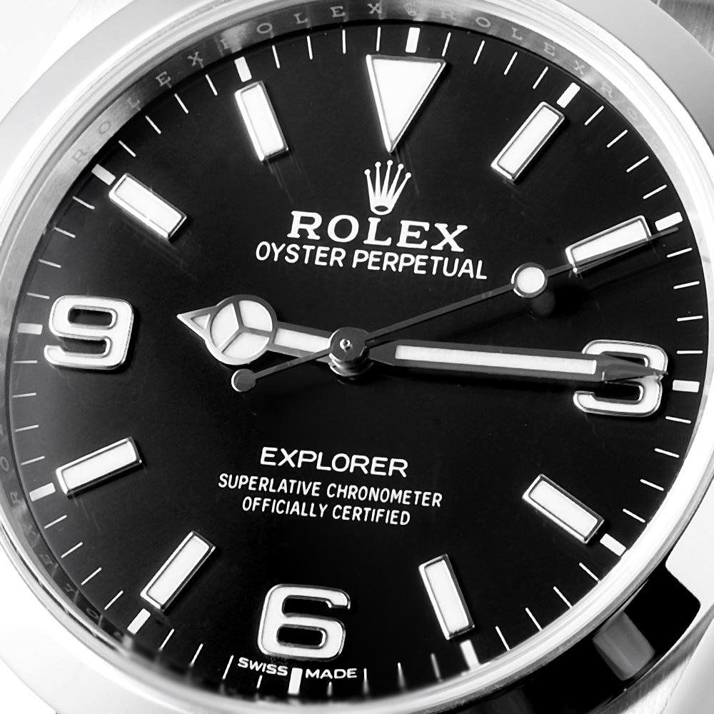 Rolex Explorer I 214270 White 369 Dial, Black Men's Watch - Random Used In Excellent Condition In Holtsville, NY