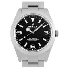 Rolex Explorer I 214270 White 369 Dial, Black Men's Watch - Random Used