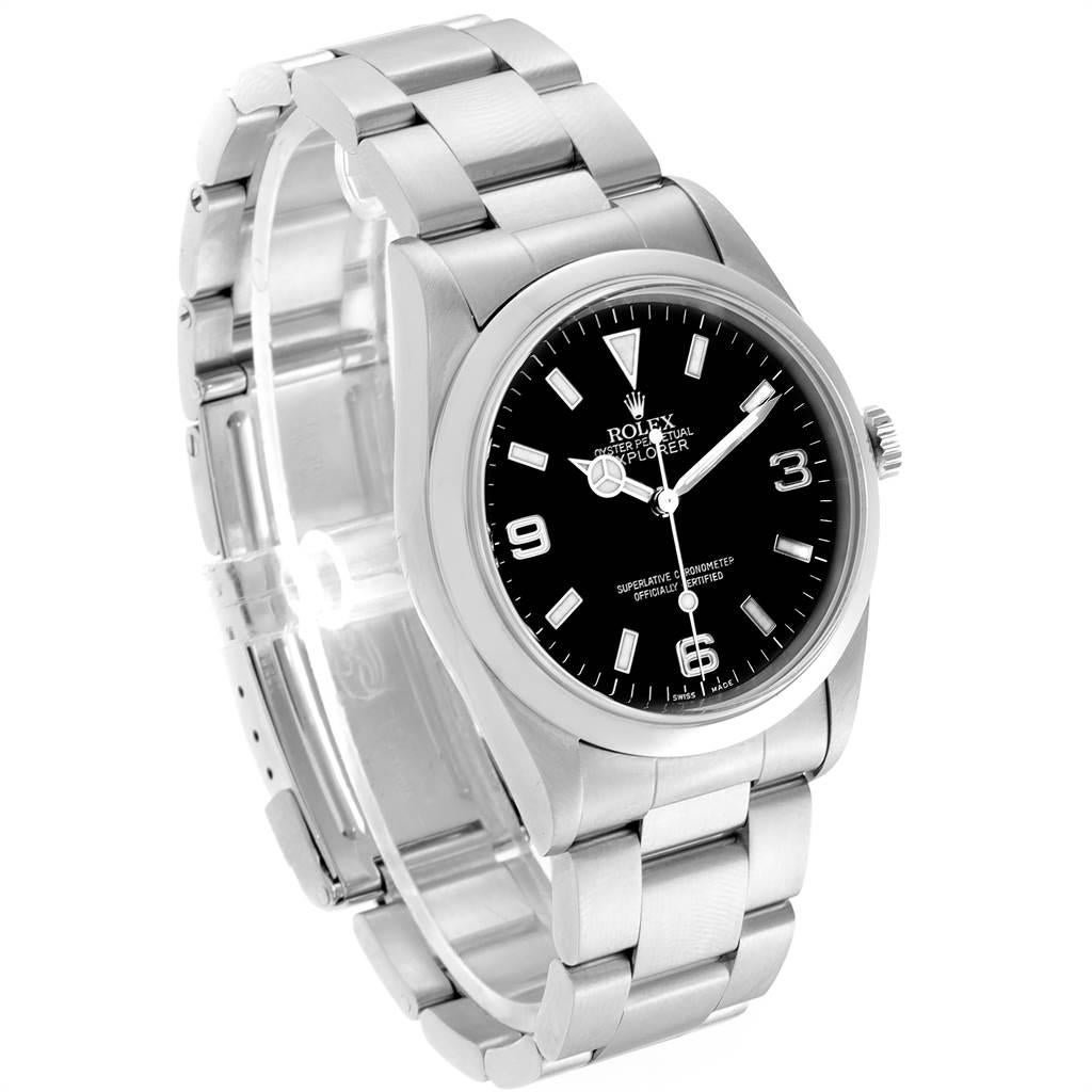Rolex Explorer I Black Dial Automatic Steel Men's Watch 14270 In Good Condition For Sale In Atlanta, GA