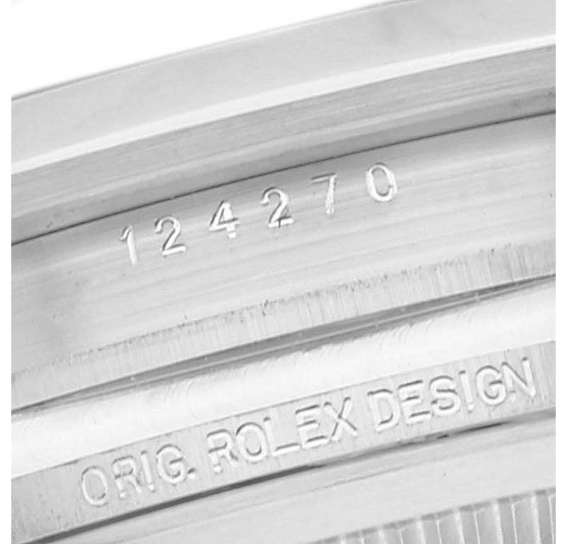 Men's Rolex Explorer I 36mm Black Dial Steel Mens Watch 124270 Box Card For Sale