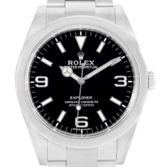 Rolex Explorer I 39 Luminescent Arabic Numbers Steel Men's Watch Box Card