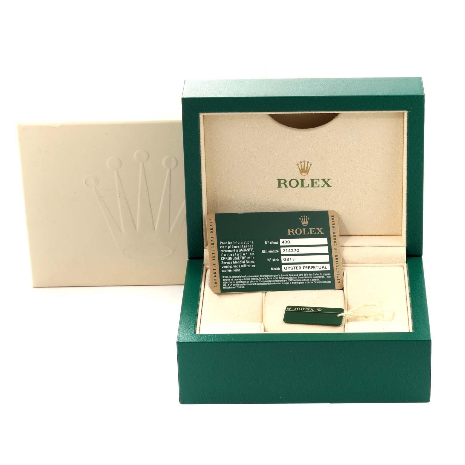 Rolex Explorer I 39mm Black Dial Steel Mens Watch 214270 Box Card 7