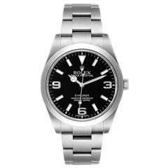 Rolex Explorer I 39mm Cadran Noir Acier Montre Homme 214270 Boîte Carte