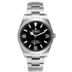 Rolex Explorer I 39mm Cadran Noir Acier Montre Homme 214270 Boîte Carte