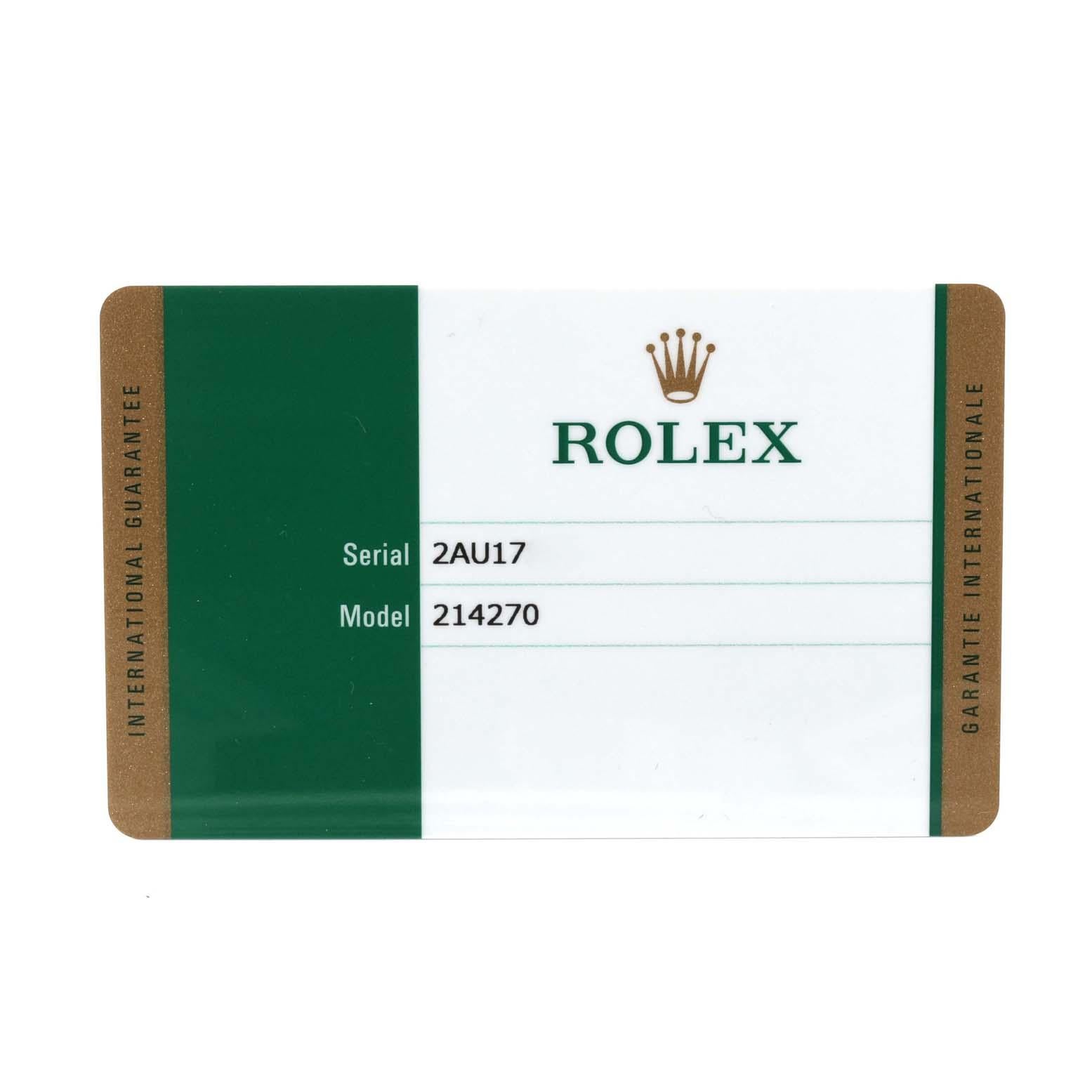 Rolex Explorer I 39mm Black Dial Steel Mens Watch 214270 Card For Sale 6