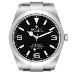 Rolex Explorer I 39mm Black Dial Steel Mens Watch 214270
