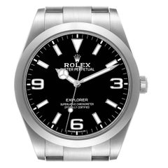 Rolex Explorer I 39mm Black Dial Steel Mens Watch 214270