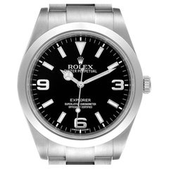 Rolex Explorer I Black Dial Steel Mens Watch 214270