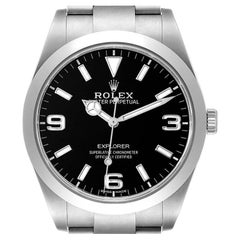 Rolex Explorer I Luminescent Arabic Numerals Mens Watch 214270 Box Card