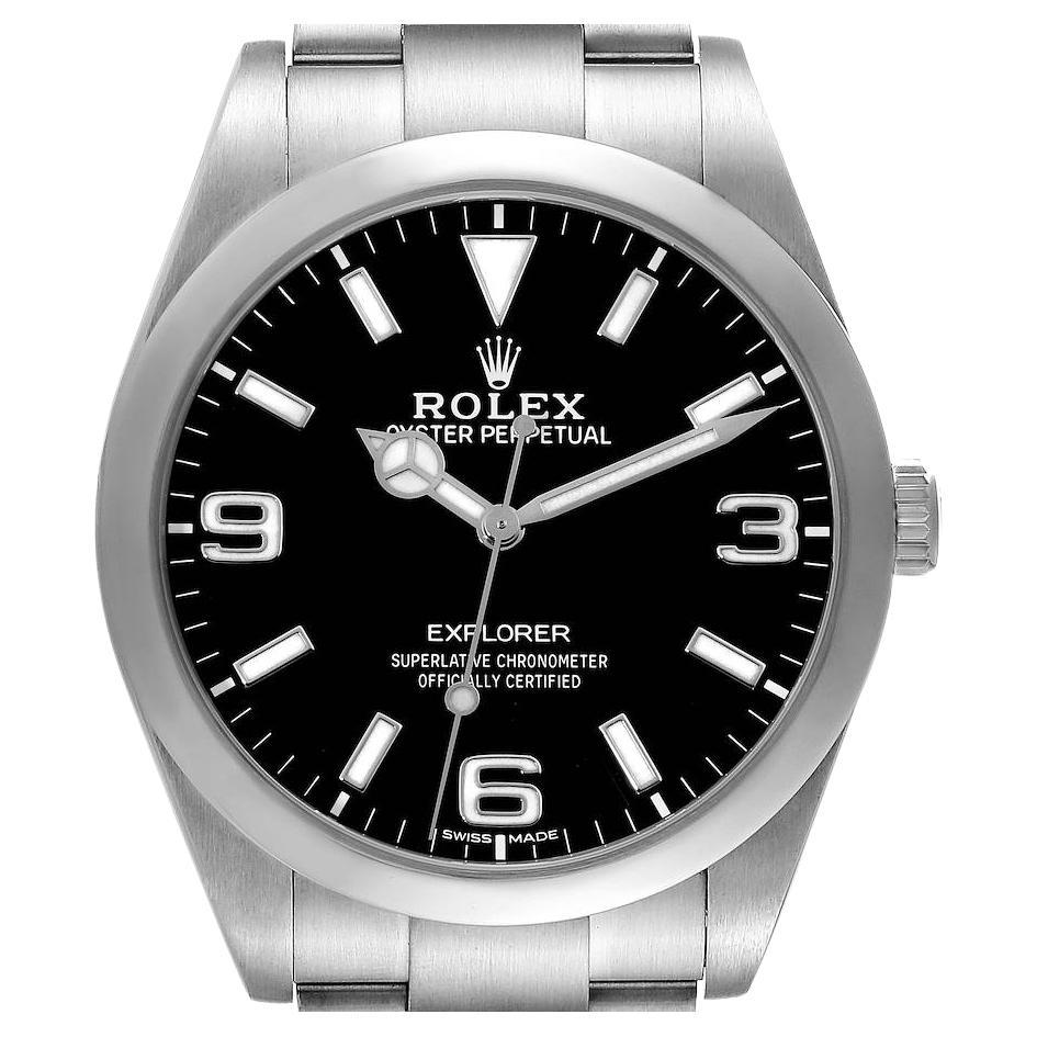Rolex Explorer Men's Stainless Steel Watch 214270 at 1stDibs