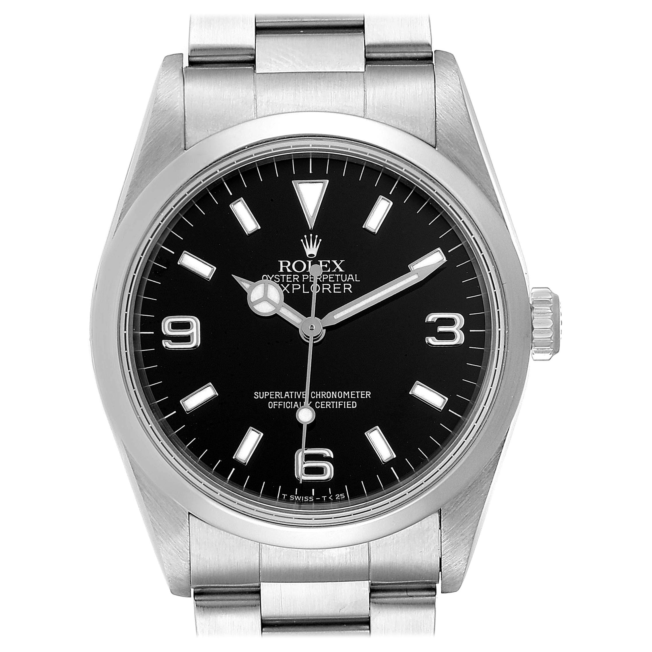 Rolex Explorer I Black Dial Automatic Steel Men's Watch 14270 For Sale
