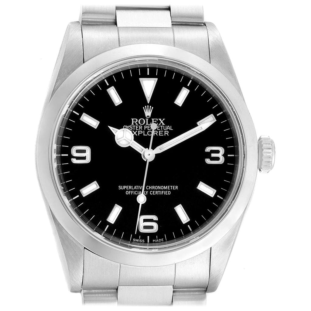 Rolex Explorer I Black Dial Automatic Steel Men's Watch 14270 For Sale
