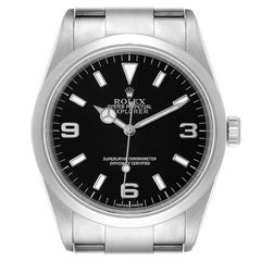 Rolex Explorer I Edelstahl-Herrenuhr 114270 mit schwarzem Zifferblatt und Karton Rolex Explorer I Edelstahl-Herrenuhr 114270 mit schwarzem Zifferblatt und Karton