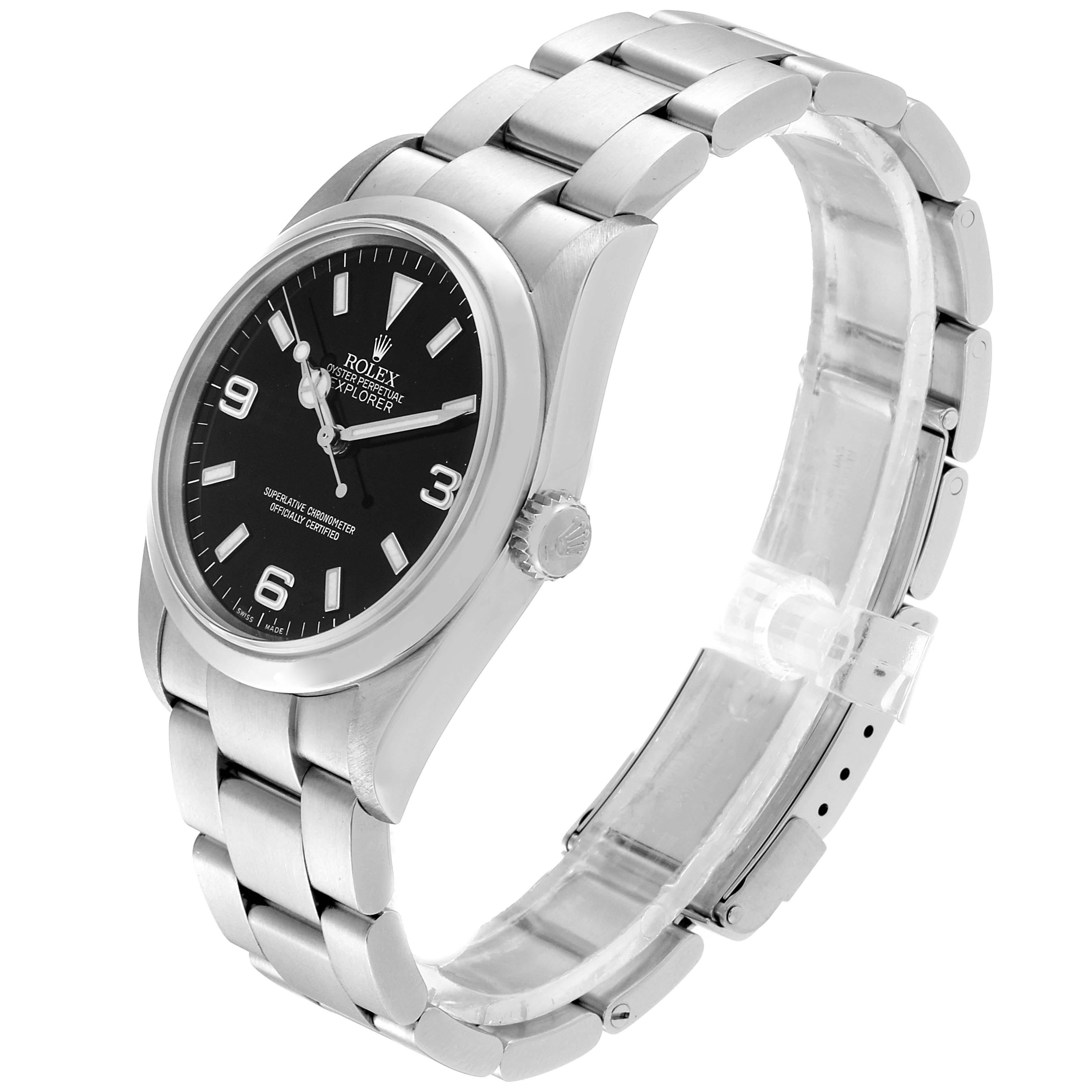 Rolex Explorer I Black Dial Stainless Steel Men's Watch 114270 Box 1
