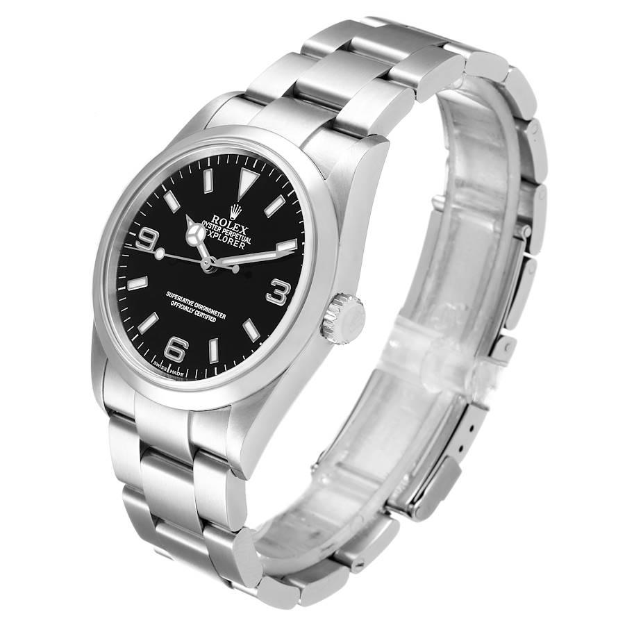 Men's Rolex Explorer I Black Dial Stainless Steel Mens Watch 114270 For Sale