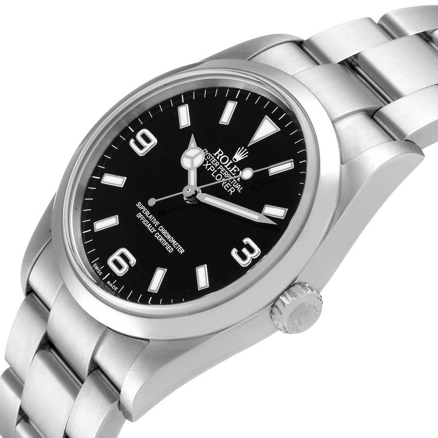 Rolex Explorer I Black Dial Stainless Steel Mens Watch 114270 1