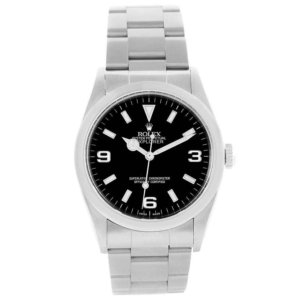Rolex Explorer I Black Dial Stainless Steel Men's Watch 114270 For Sale 6