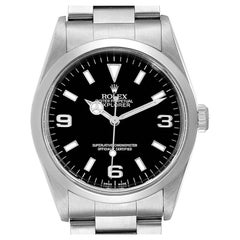 Rolex Explorer I Black Dial Stainless Steel Men's Watch 114270