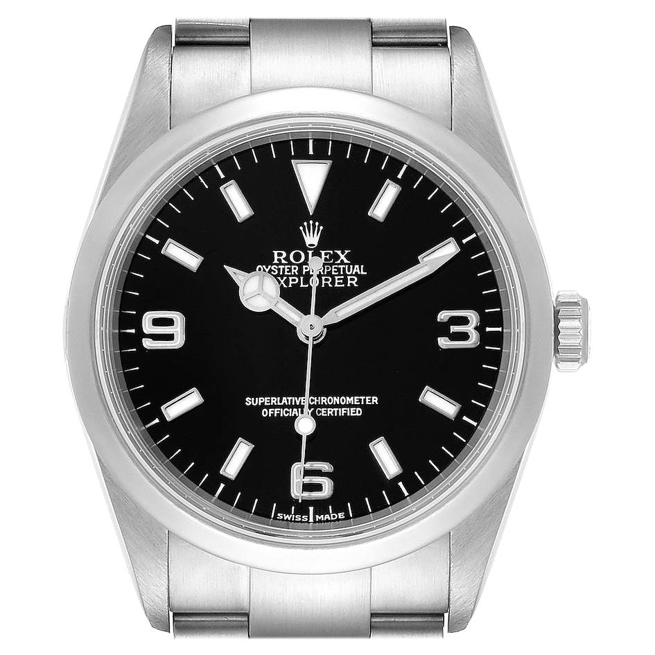 Rolex Explorer I Black Dial Stainless Steel Mens Watch 114270 For Sale