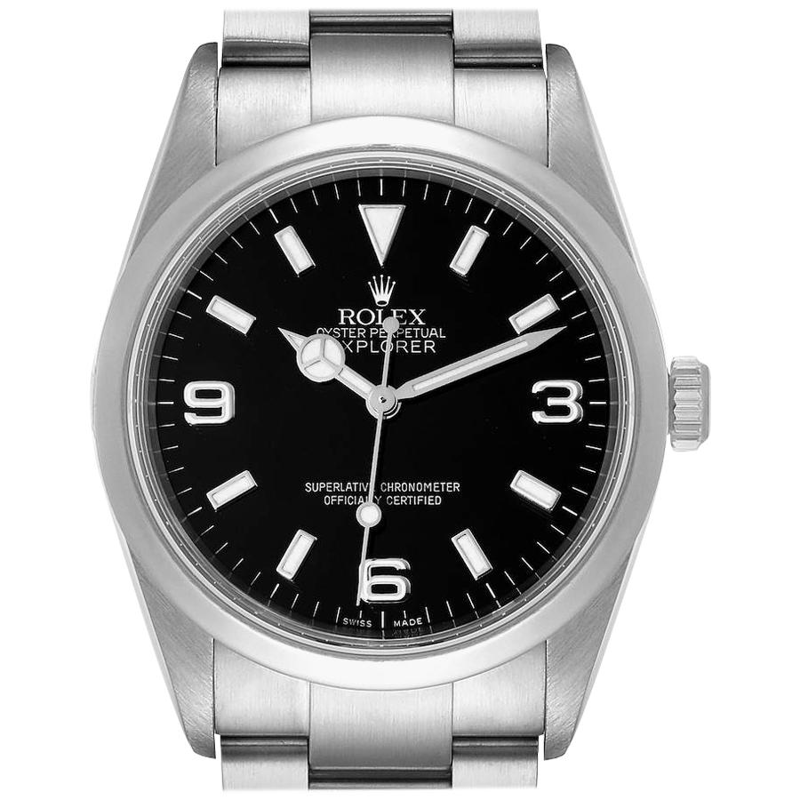 Rolex Explorer I Black Dial Stainless Steel Mens Watch 114270 For Sale