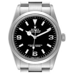 Rolex Explorer I Black Dial Stainless Steel Mens Watch 114270