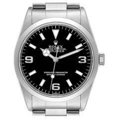 Vintage Rolex Explorer I Black Dial Stainless Steel Mens Watch 114270