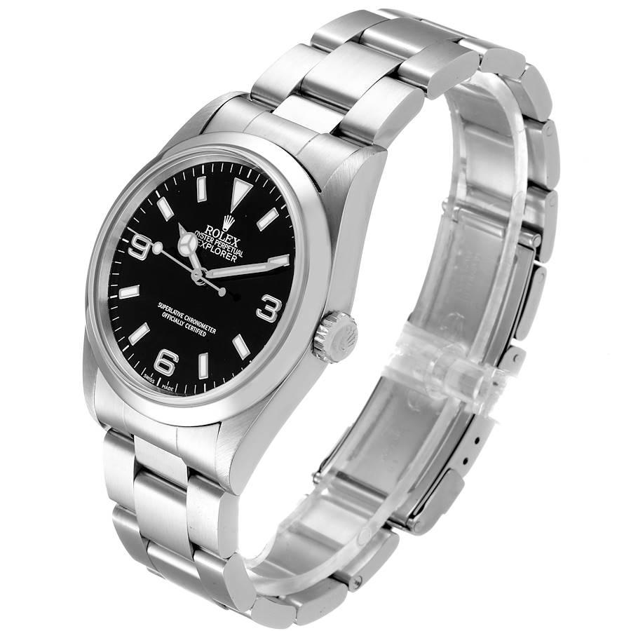 Men's Rolex Explorer I Black Dial Stainless Steel Mens Watch 14270 For Sale