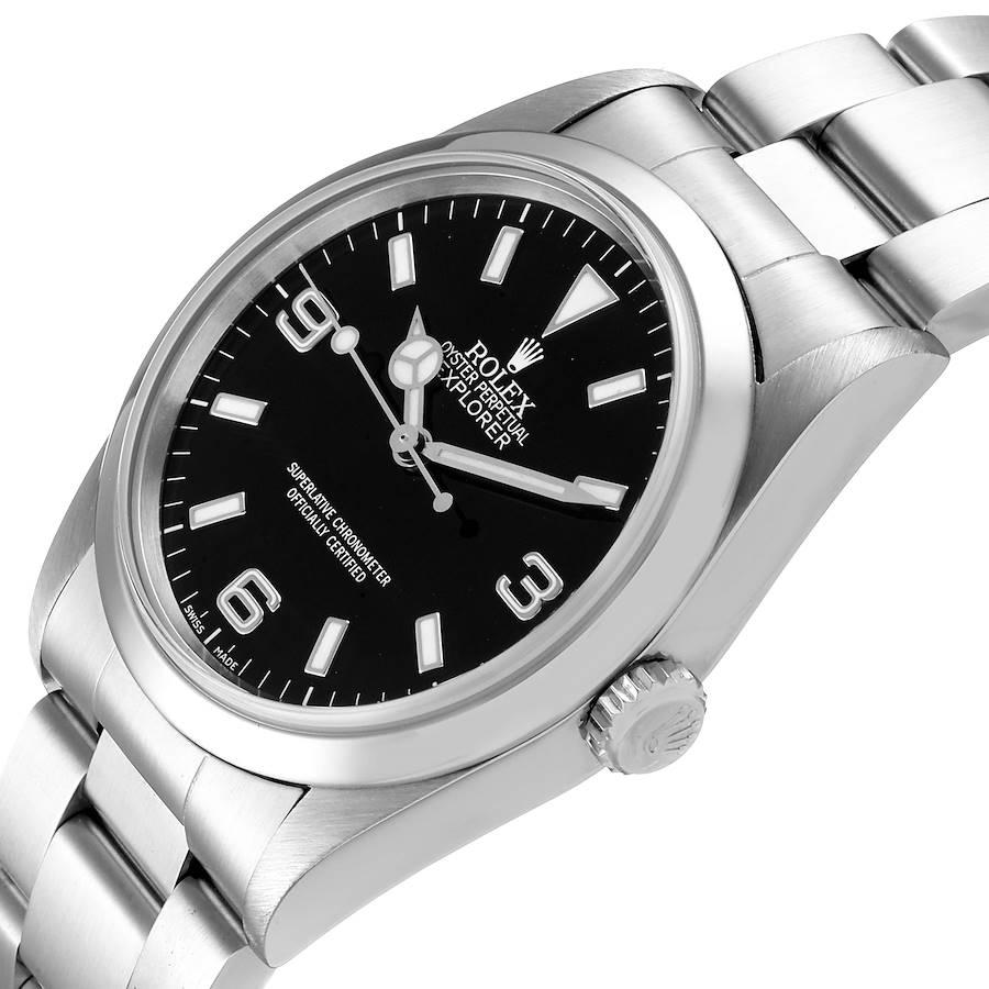 Rolex Explorer I Black Dial Stainless Steel Mens Watch 14270 For Sale 1