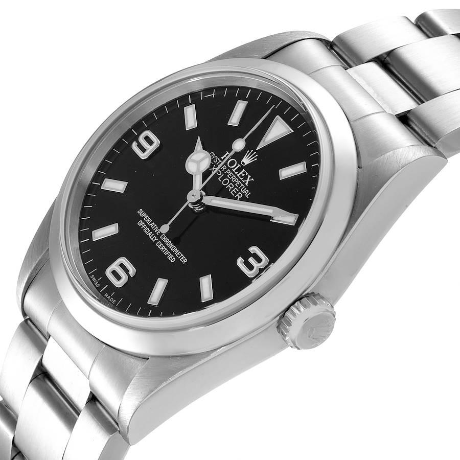 Rolex Explorer I Black Dial Stainless Steel Mens Watch 14270 1