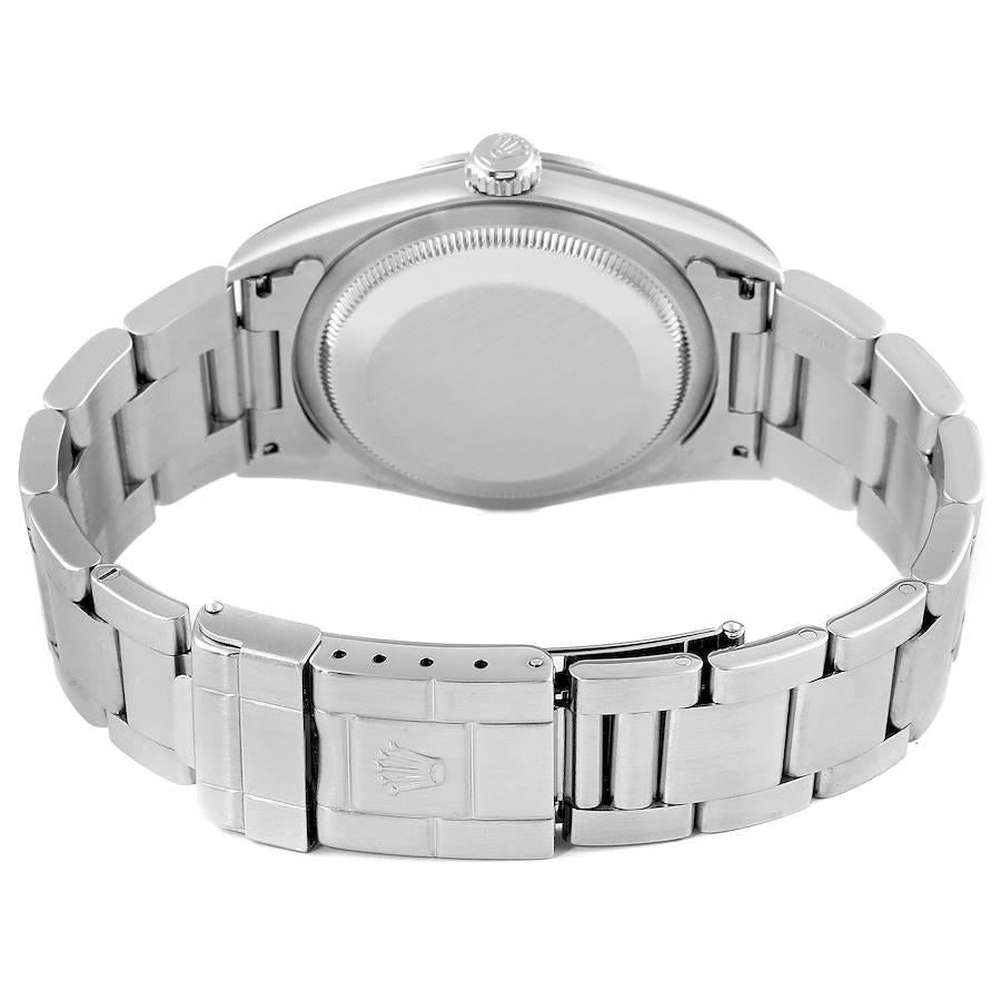 Rolex Explorer I: Edelstahl-Herrenuhr mit schwarzem Zifferblatt 14270 im Angebot 6