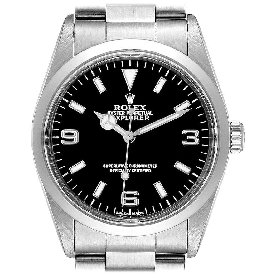 Rolex Explorer I Black Dial Stainless Steel Men's Watch 14270 For Sale